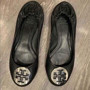 Tory Burch Mini Travel Leather Ballet Flats